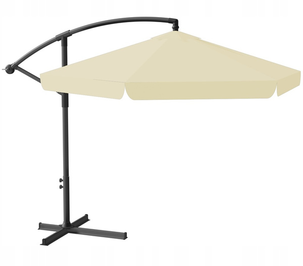 GARDEN UMBRELLA 3 M BEIGE "BANANA" WITH COVER