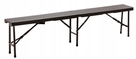 Skladacia turistická lavica 180 x 25 x 43 cm hnedá *0995