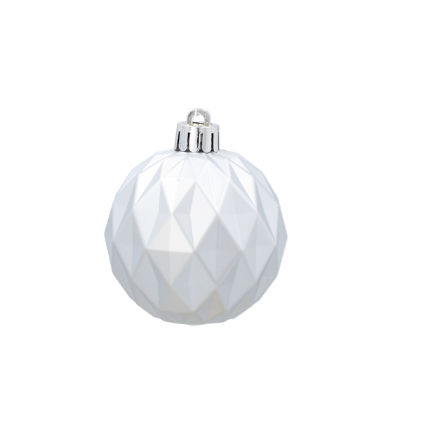 KPL. 6 GEOMETRICKÝCH BOMBEK 6 CM ČERVENÁ/ZLATÁ/POHLEDNÍ