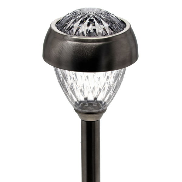 SOLÁRNA LAMPA LEYA 9,2 x 9,2 x 38 CM STRIEBORNÁ TEPLÁ BIELA disp=12ks *4238