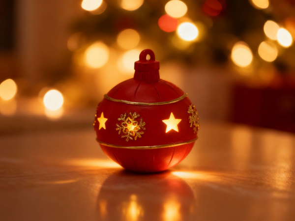 FIGURKA - BOLĂ LED ROȘIE 13 CM *1495