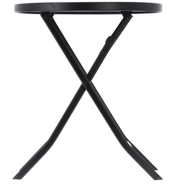 FOLDING ROUND TABLE 60 x 70 CM BLACK