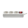 EXTENSION CORD POWER STRIP WITH SWITCH 3 SOCKETS 3M WHITE