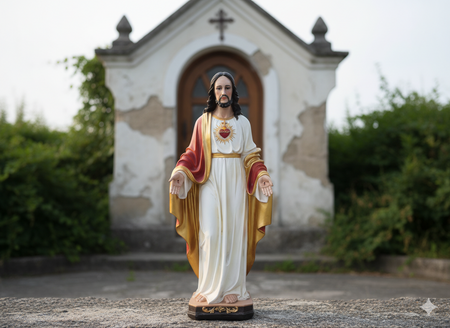 FIGÚRA SRDCE PÁNA JEŽIŠA 122 CM SKLENENÉ OČI *4589