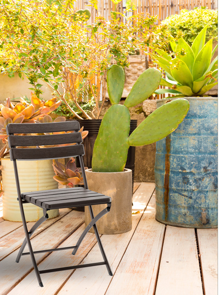 FOLDING GARDEN CHAIR 55 X 46 X 81 CM BROWN