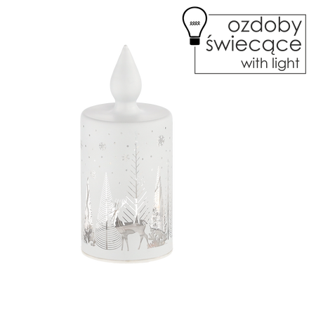 LAMPION LED - ŚWIECZKA BIAŁA 7,5 x 17 CM *1815