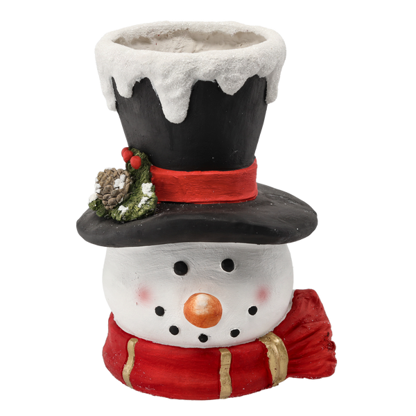 CHRISTMAS FIGURINE - VASE - SNOWMAN HEAD 40 CM