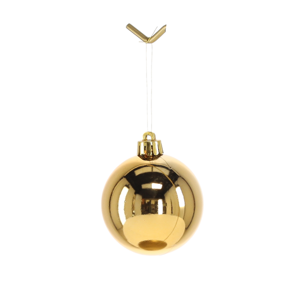 Set de 24 globuri decorative de 6 cm roșii/aurii/argintii mix de modele *7252