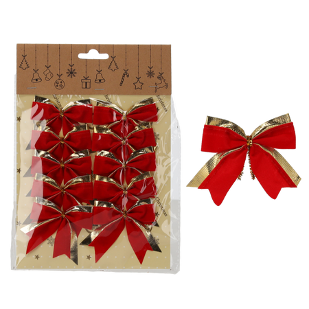 KPL. 10 INSIGNE DE CRĂCIUN 6CM ROȘU ambalaj=120buc *7894