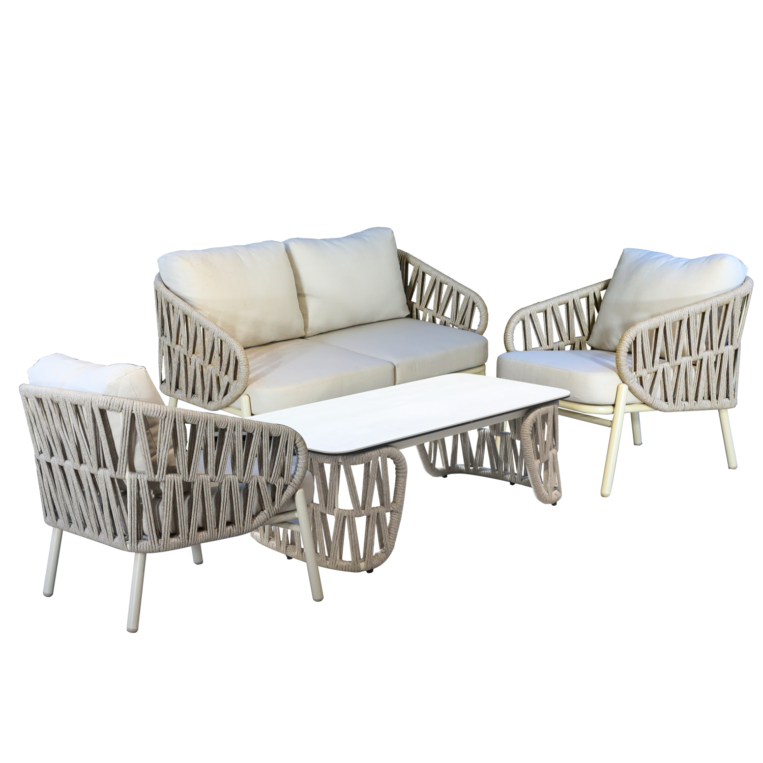 ZESTAW MEBLI ALUMINIOWYCH ( SOFA + 2 FOTELE + STOLIK ) BEŻOWE + BEŻOWE PODUSZKI pol_pl_ZESTAW-MEBLI-ALUMINIOWYCH-SOFA-2-FOTELE-STOLIK-BEZOWE-BEZOWE-PODUSZKI-0418-9061_1