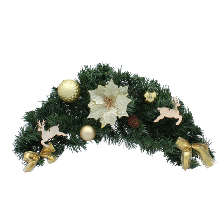 HANGING CHRISTMAS SWAG 60 CM GOLD