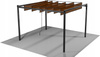 PERGOLA GARDEN WITH MOVABLE LOUVERS MADE OF POLYCARBONATE 3 X 3 M BROWN