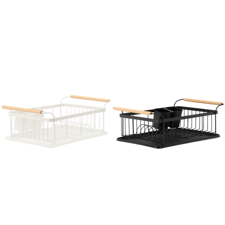 DISH RACK 47,5x32x18,6 CM WHITE/BLACK