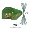 TUNEL FOLIOWY OGRODOWY 10 SEGMENTOWY ZIELONY 10 x 4 x 2 M