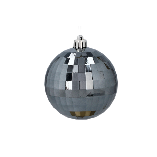 SET OF 20 BAUBLES 8 CM OLIVE/COPPER/GRAPHITE MIX DESIGNS