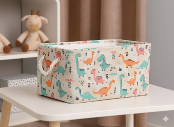 RECTANGULAR BASKET DINOSAURS SIZE M