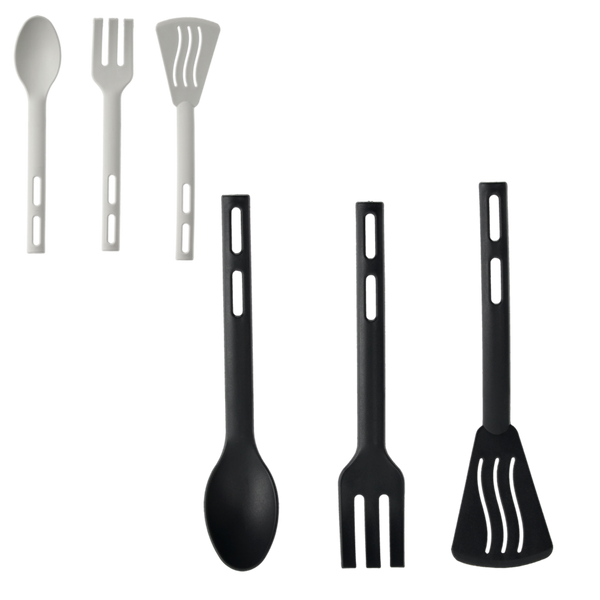 Set de 3 buc. ustensile de bucătărie furculiță + lingură + spatulă *0032