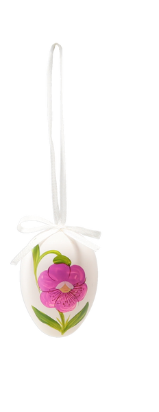 SET OF 6 EASTER EGGS 6 CM WITH HANGING LOOP COLOR MIX