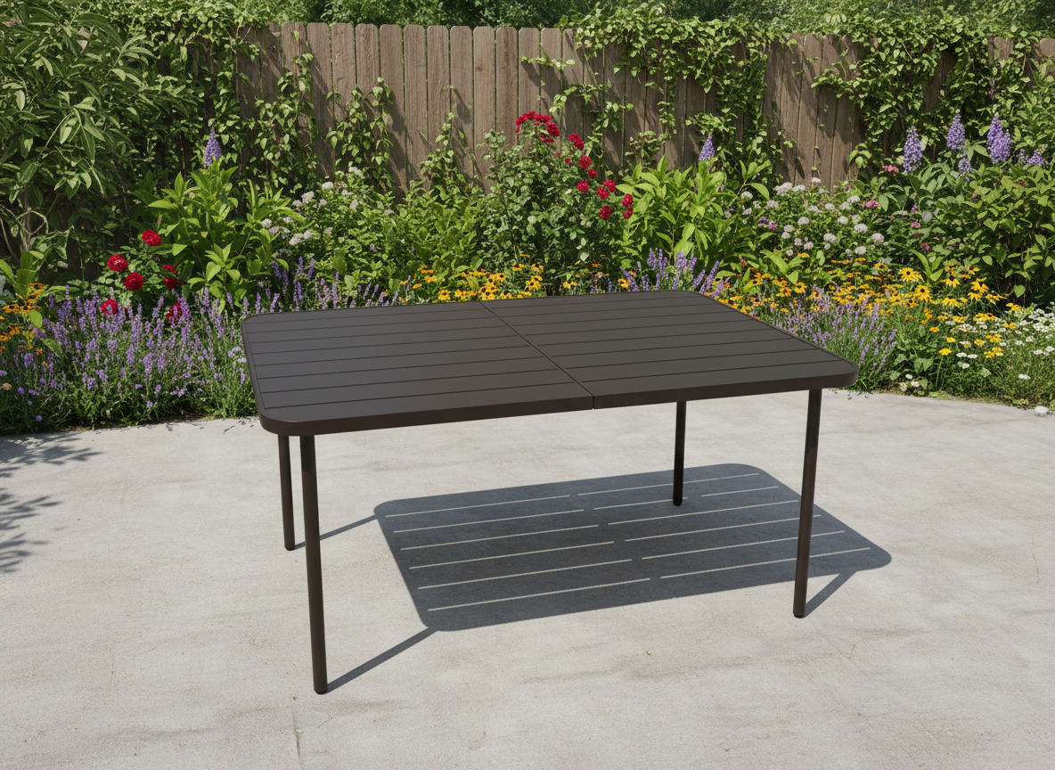 STOLIK OGRODOWY PROSTOKĄTNY 140 x 80 x 72 CM BRĄZOWY pol_pl_STOLIK-OGRODOWY-PROSTOKATNY-140-x-80-x-72-CM-BRAZOWY-6621-9015_8