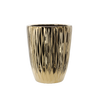 CERAMIC COVER FOR A POT 29 x 29 x 41,5 CM GOLD WAVY