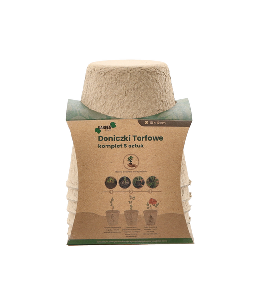 KPL 5 rašelinių črepníkov 10 x 10 CM