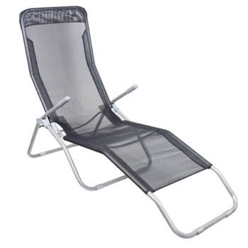 GARDEN LOUNGER BLACK 189x57x30/H96 cm *5897