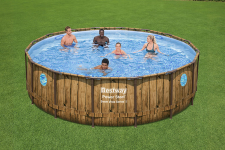 RÁMOVÝ BAZÉN RATTAN / OKNO 4,88 x 1,22 M (BAZÉN, FILTRAČNÉ ČERPADLO, REBRÍK, POKRÝVKA, DÁVKOVAČ) *7099 *1332
