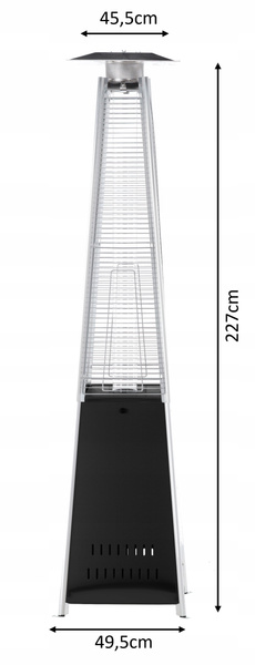 PARASOL GAZOWY KWADRATOWY MALOWANY PROSZKOWO 227 CM *6417