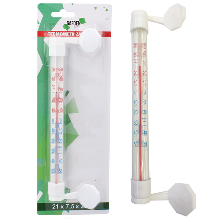 TERMOMETRU PENTRU FEREASTRĂ 21 X 7,5 X 2 CM  ambalaj=20buc *2931