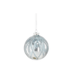 BOMBĂ DE STICLĂ - ALBASTRU - ARGINTIE MIX DE MODELE 8 CM disp=12buc *2058