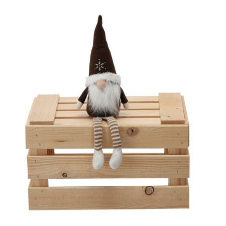 CHRISTMAS GNOME 40 CM WITH HANGING LEGS MIXED COLORS