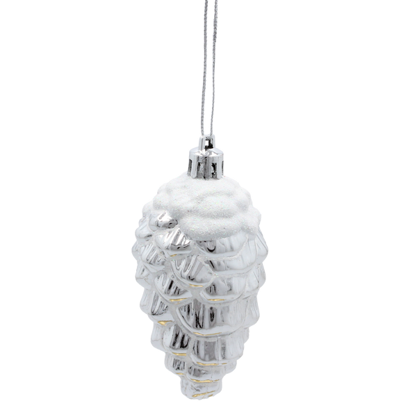 SET OF 2 CHRISTMAS TREE DECORATIONS PINECONE 9 CM