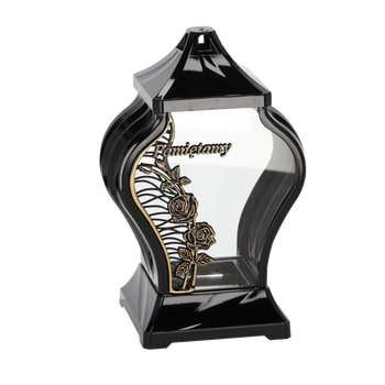 LANTERN 30CM PHARAOH SMALL CLIMBING ROSE BLACK-GOLD PACK=8*5865