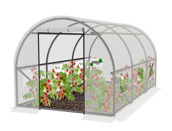 TUNEL FOLIOWY OGRODOWY 3 SEGMENTOWY BIAŁY 3 x 2 x 2 M