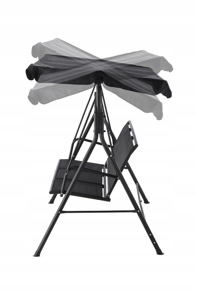 GARDEN SWING WITH TEXTILENE 170 x 110 x 153 cm BLACK *3118