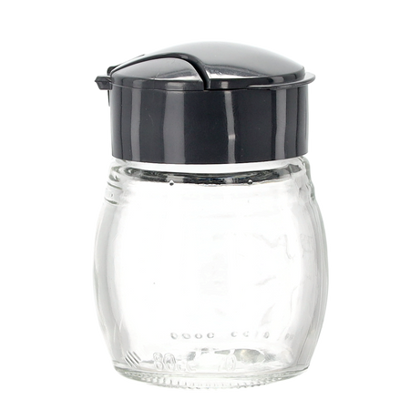 GLASS SPICE SHAKER 80 ML MIX COLOR DISP=36PCS