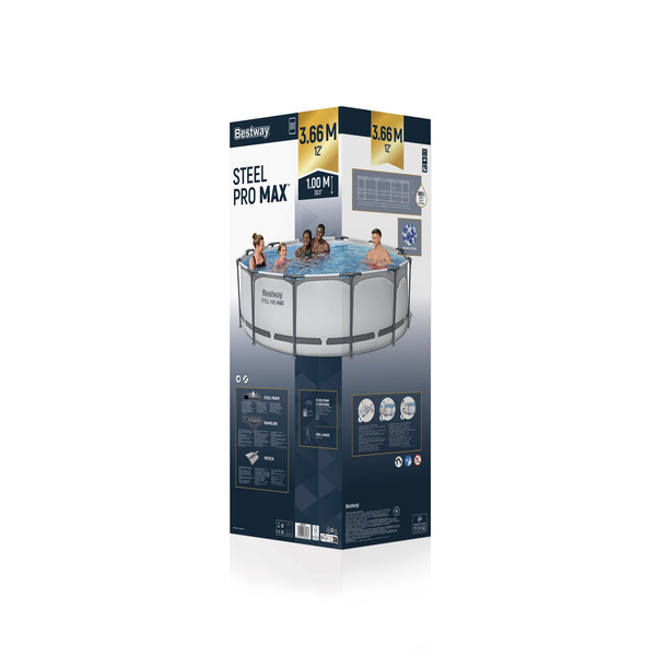 BASEN STELAŻOWY 366 cm x 100 cm  ( BASEN , POMPA FILTRUJĄCA, DRABINKA ) *3174 *2435