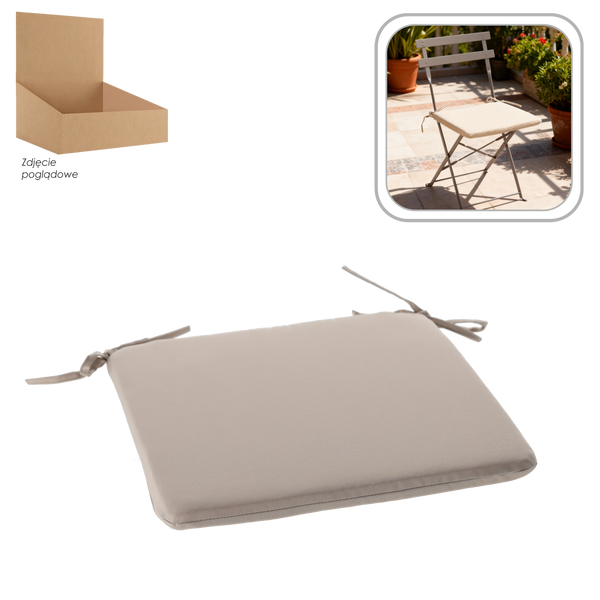 PODUSZKA NA KRZESŁO 40 x 40 x 3 CM NATURALNA