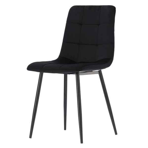 KRZESŁO NOWOCZESNE WELUROWE CZARNE *2951
