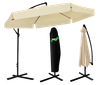 GARDEN UMBRELLA 3 M BEIGE "BANANA" WITH COVER
