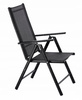 FOLDING GARDEN CHAIR ALUMINIUM 66 x 56 x 107 CM BLACK