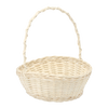 RATTAN BASKET 24/18 x 9/27 CM WITH HANDLE - WHITE