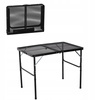 TOURIST FOLDING TABLE BLACK 90 x 60 x 40/70 CM