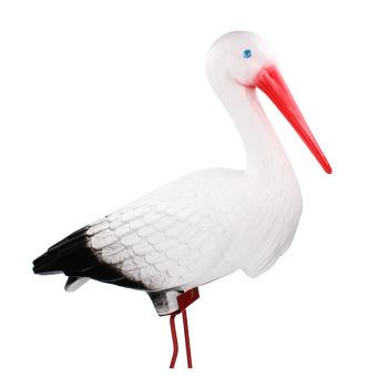 MEDIUM PLASTIC STORK ON WIRE *6039*