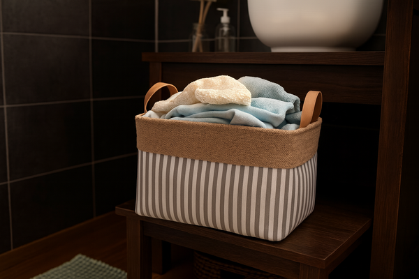 RECTANGULAR BASKET STRIPES SIZE L