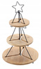 PATERA 3-POZIOMOVÁ BAMBUSOVO-METALOVÁ CHOINKA 28x45 CM *4635