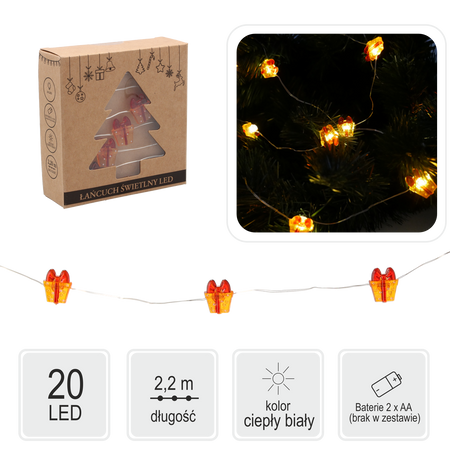 CAVALCĂ DE LUMINI LED CADOU 20 L pe BATERII ambalaj=20buc *0177