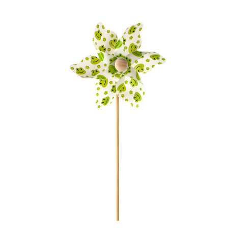 PINWHEEL WITH FROGS 9 x 27,5 CM WHITE/YELLOW