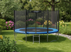 TRAMPOLINA 10FT 312 CM Z DRABINKĄ I SIATKĄ ZABEZPIECZAJĄCĄ 