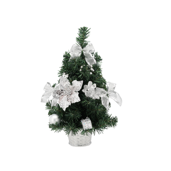 VÁNOČNÝ STROMČEK 40 CM STRIEBORNÝ *2248